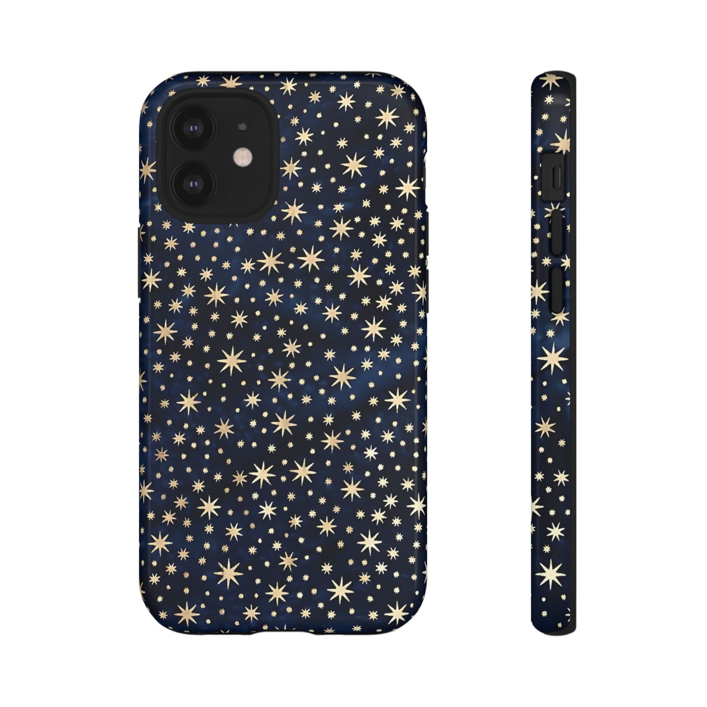 Estuche resistente para iPhone con cielo nocturno y estrellas azules