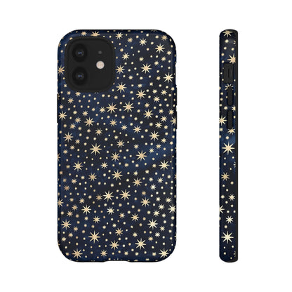 Coque rigide pour iPhone à motif ciel nocturne | ciel étoilé bleu