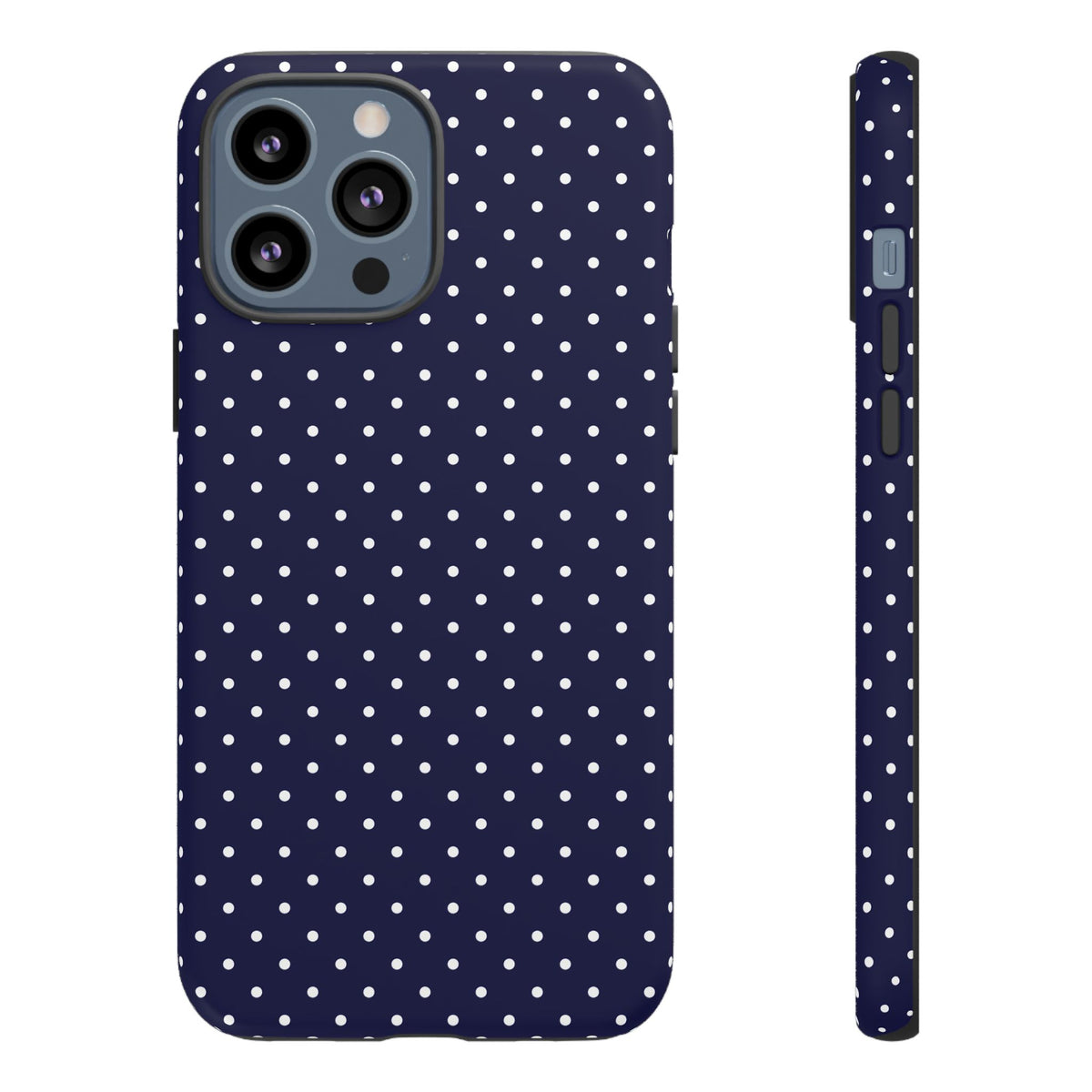 Dotty Chic | Navy Polka Dot iPhone Case