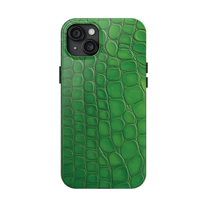 Glossy Croc | Green iPhone Case