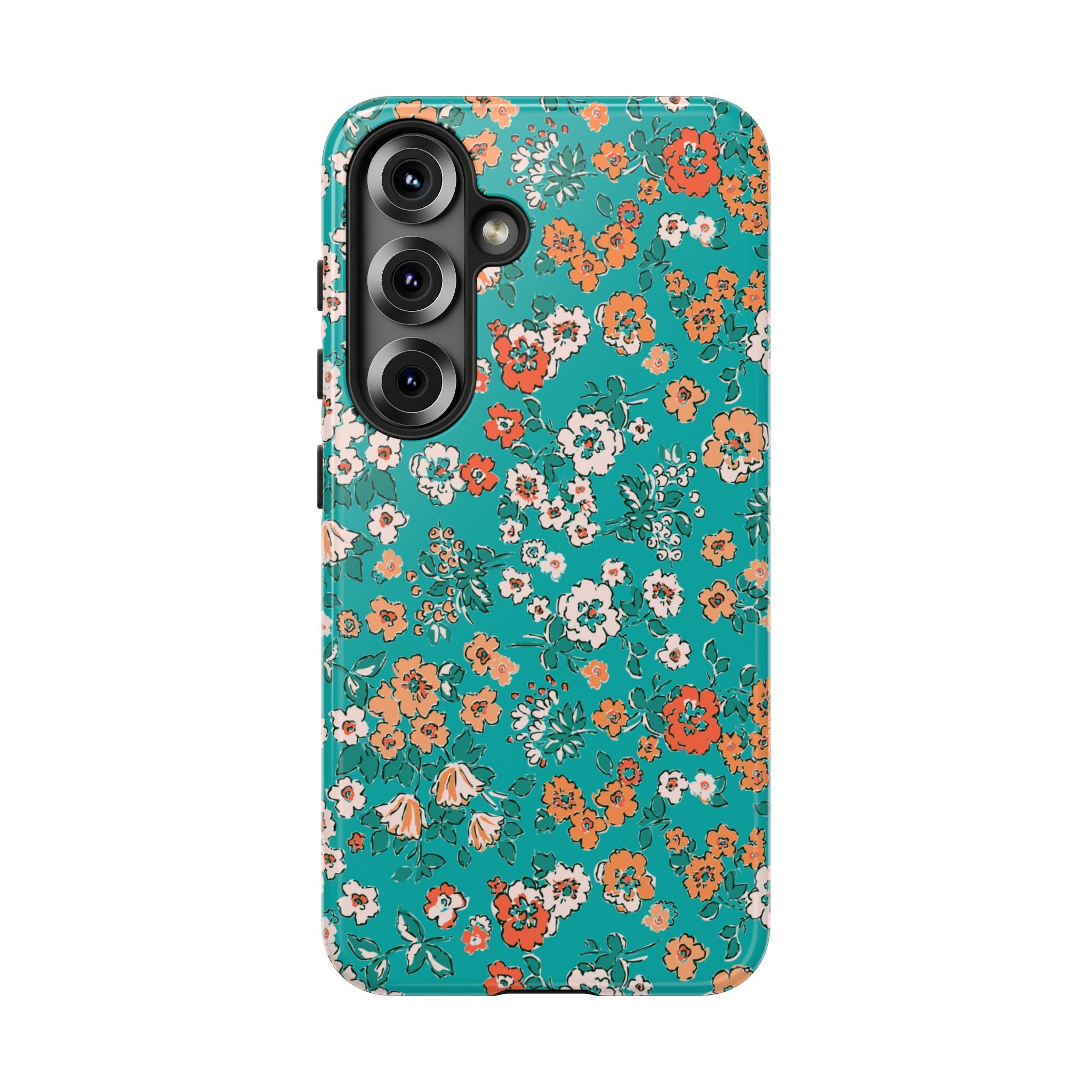 Teal Garden Floral Galaxy Case