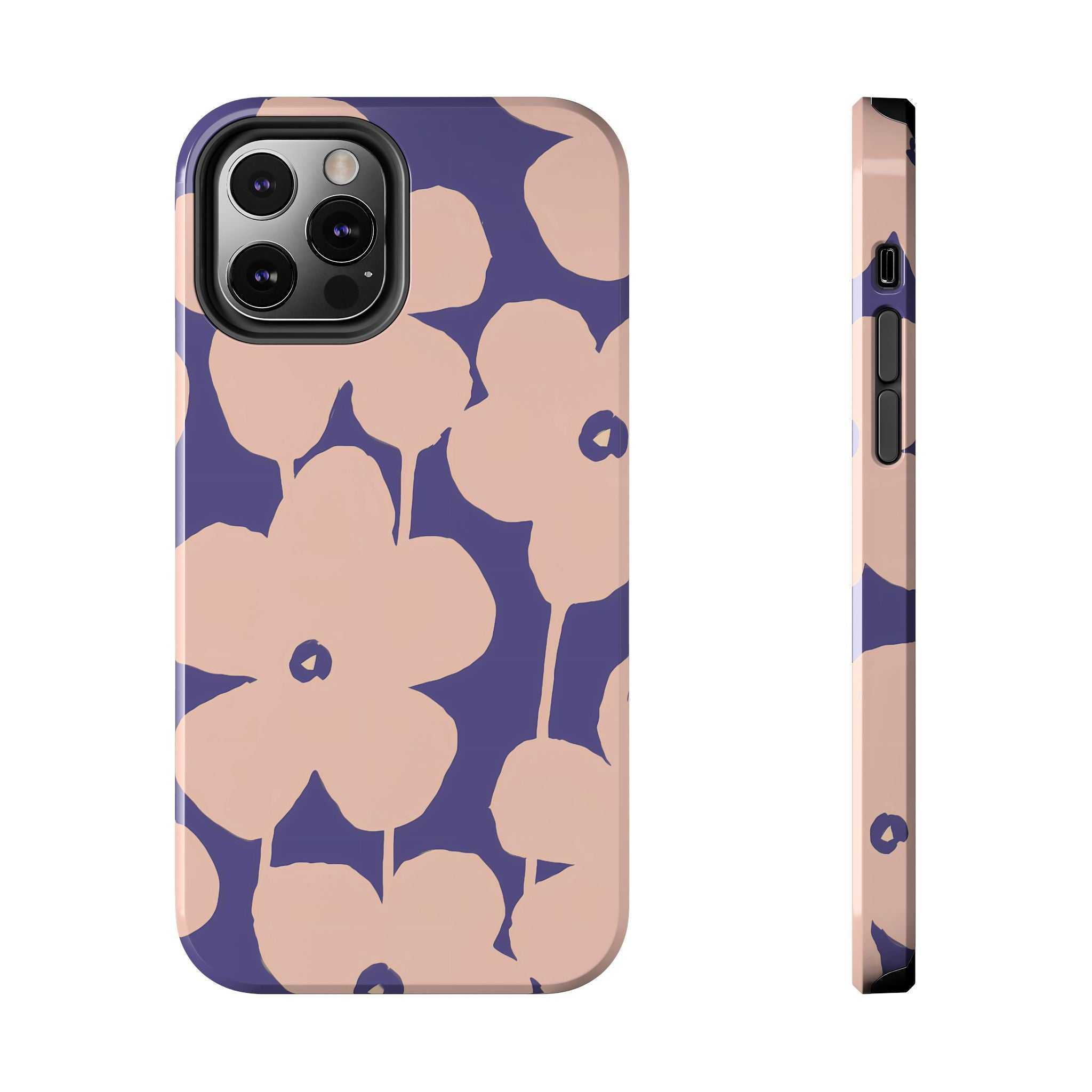 Blooms | Funda para iPhone con estampado floral morado