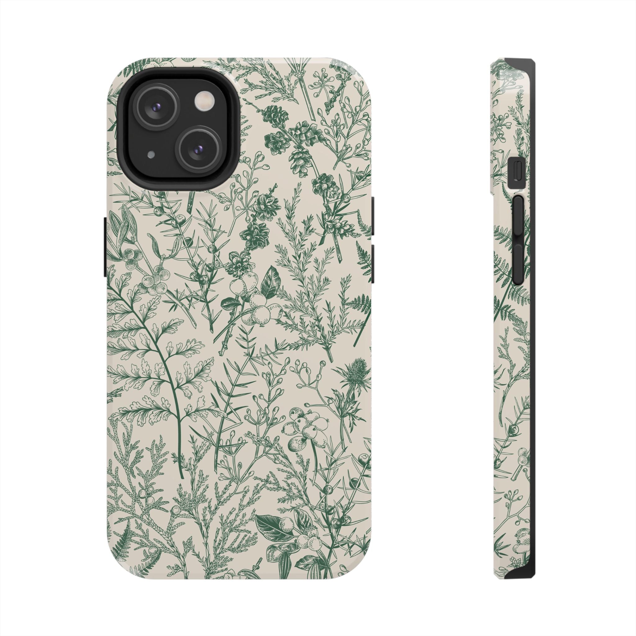 Sage Botanical Floral iPhone Case