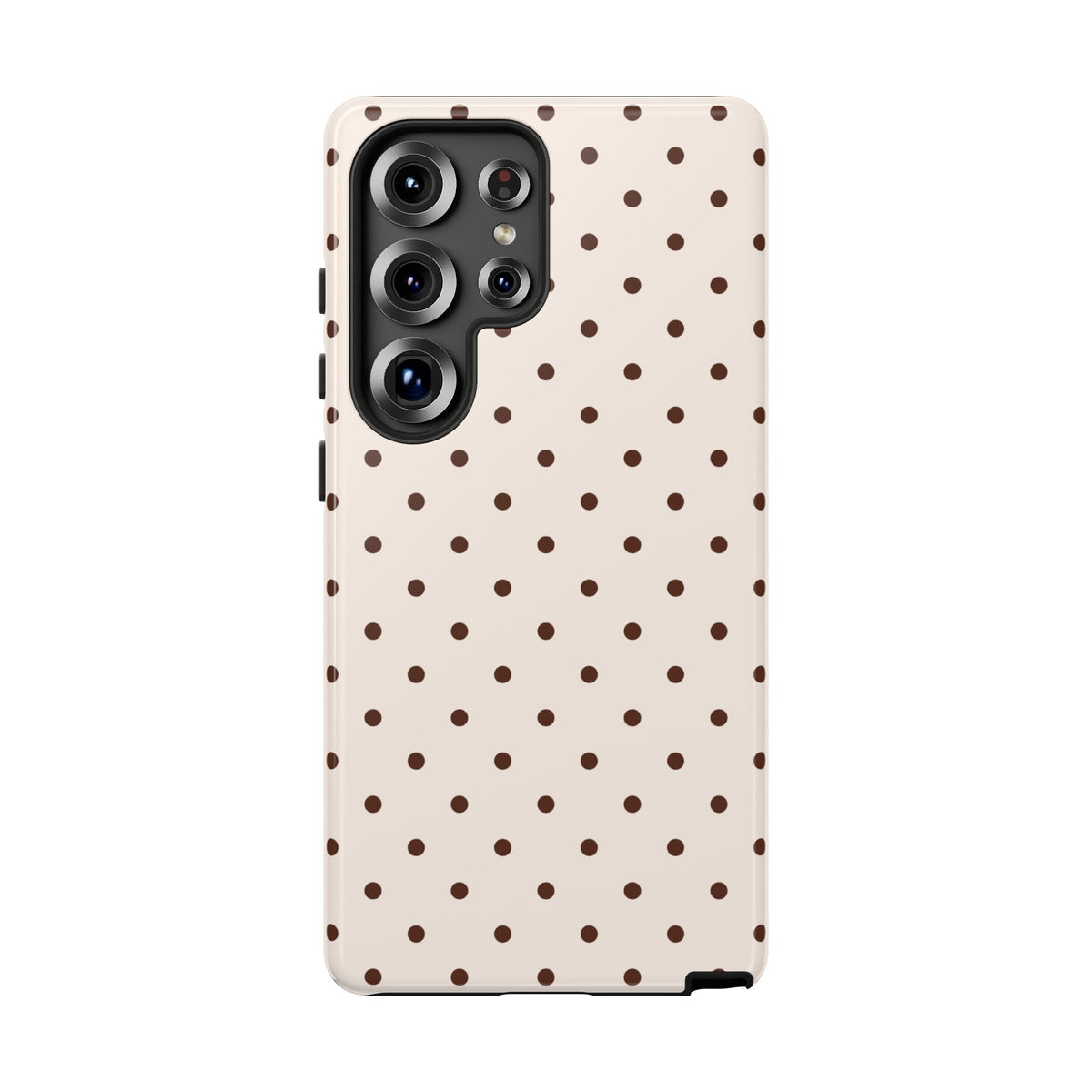 Vanilla Bean | Brown & Ivory Polka Dot Galaxy Case