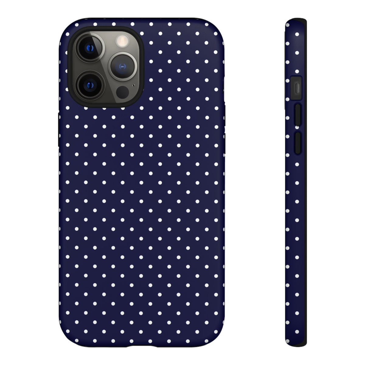 Dotty Chic | Navy Polka Dot iPhone Case