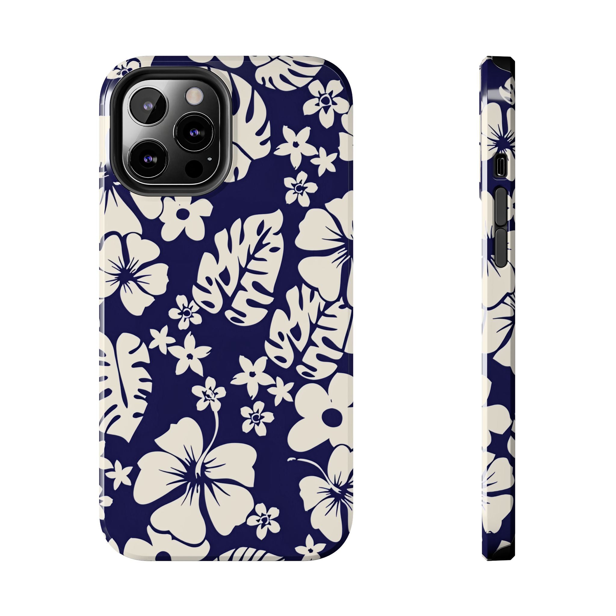 Tiki Beach Blue Floral iPhone Case