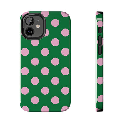 Dots | Green Polka Dot iPhone Case