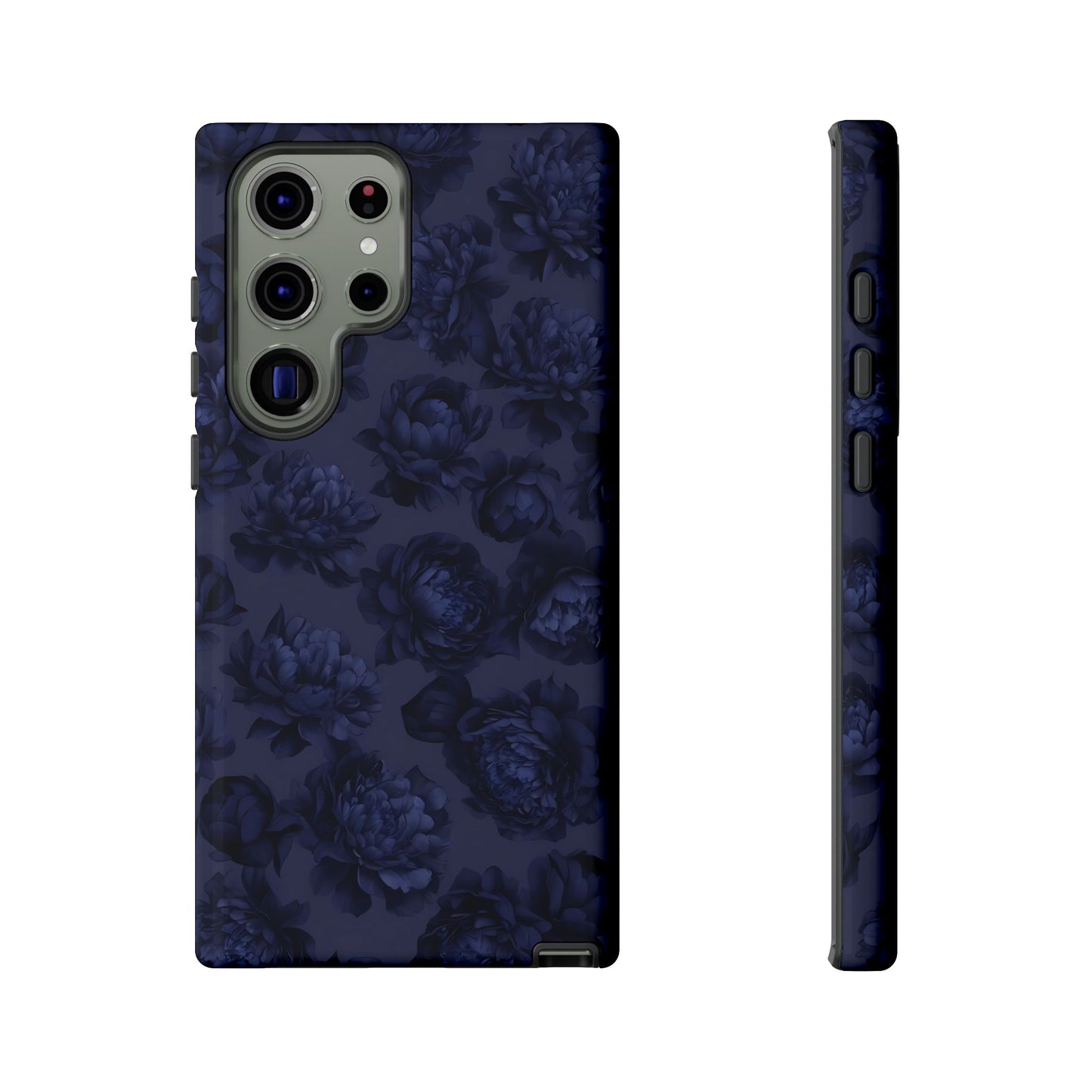 Funda Galaxy con diseño floral en azul oscuro de Moody Blues