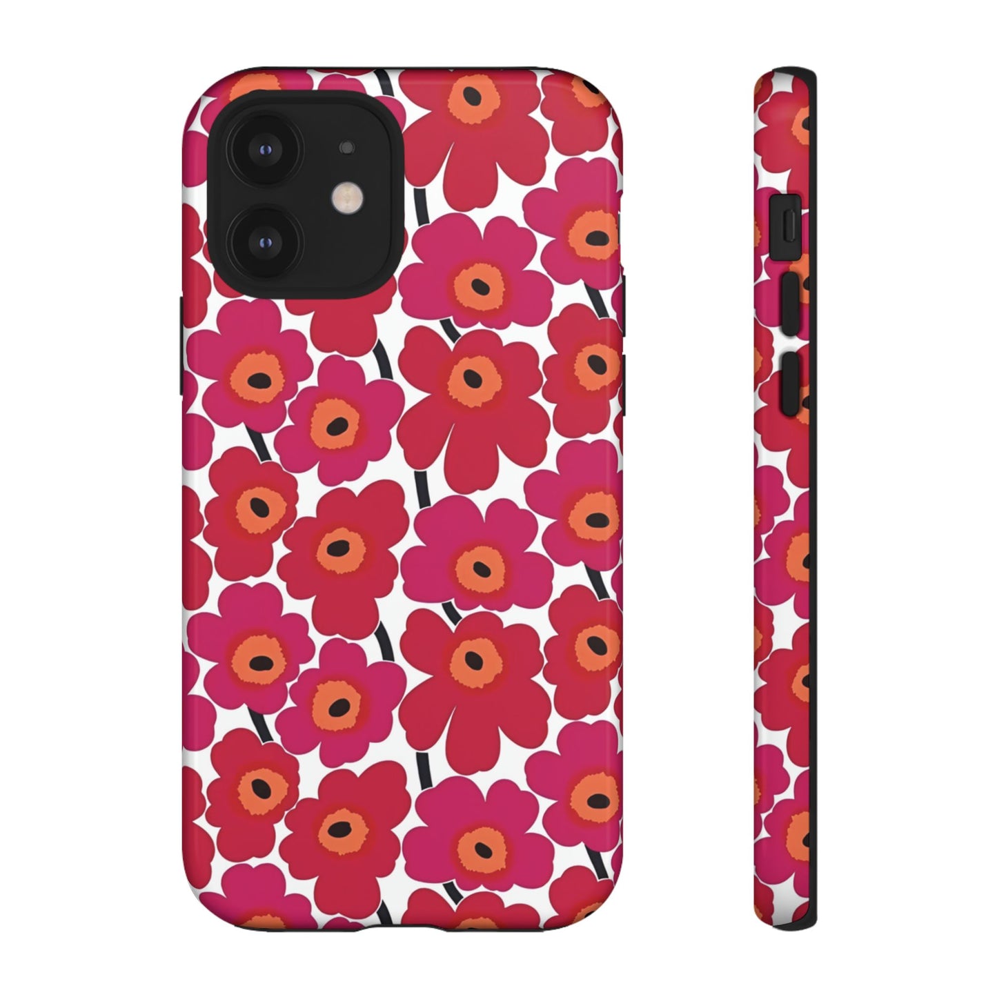 Coque iPhone à motif coquelicot | Motif floral rose