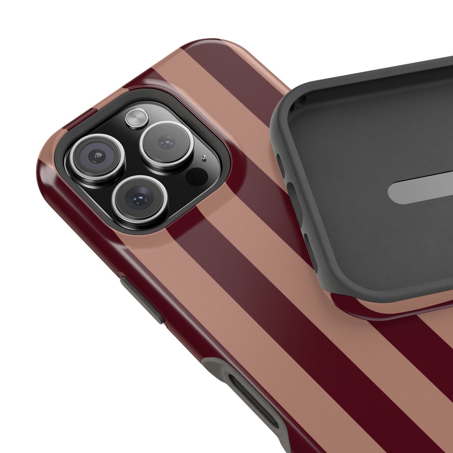 Tribeca | Burgundy Striped iPhone Case