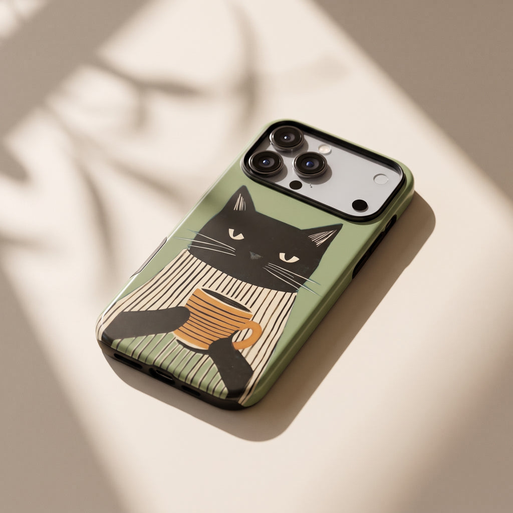 Morning Mood | Coffee Cat iPhone Case