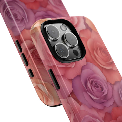 Coque iPhone à motif floral | Roses dégradées