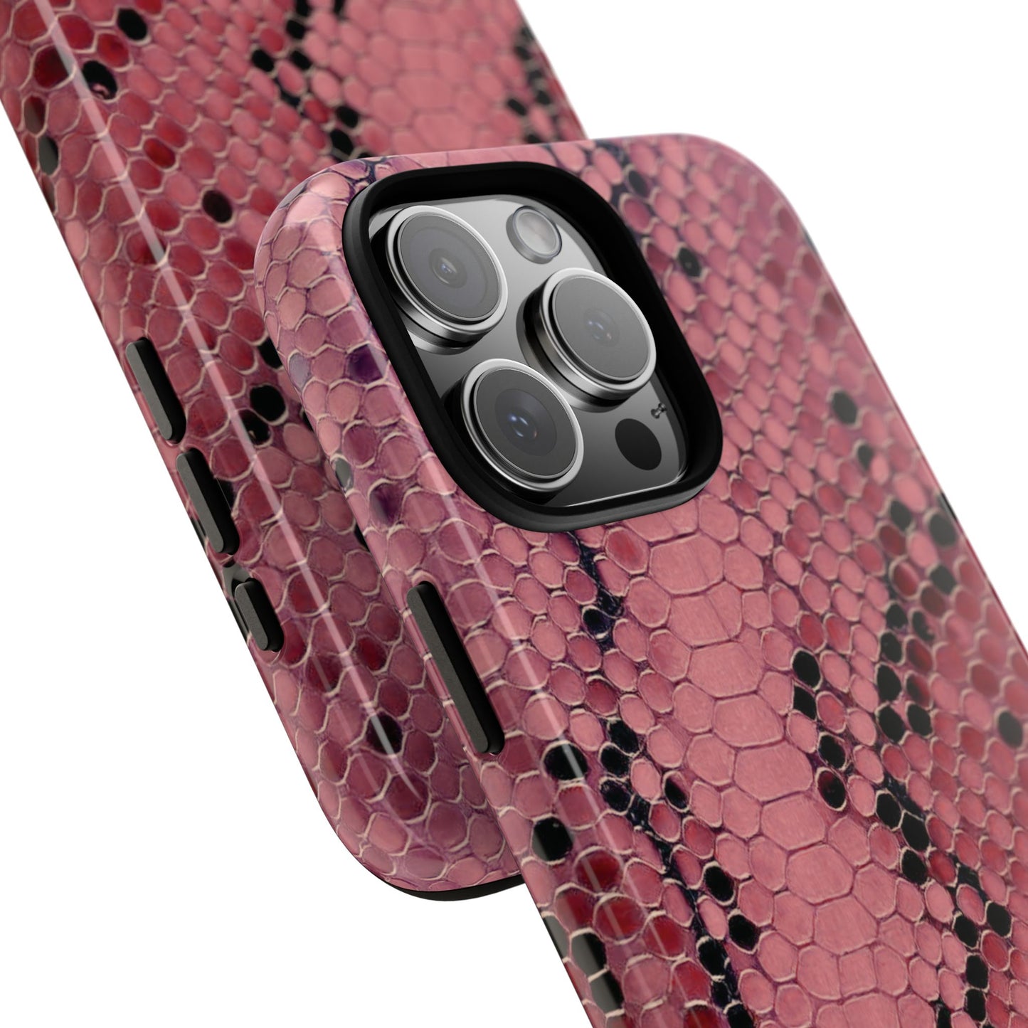 Python rose | Coque iPhone à imprimé serpent