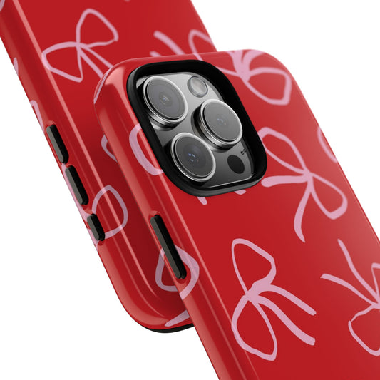 Rubans et nœuds | Coque iPhone Red Coquette