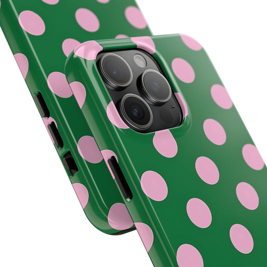 Funda para iPhone con lunares verdes | Puntos