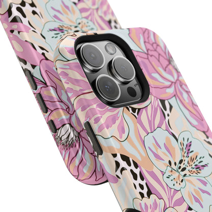 Leopard Lilies | Pastel Floral iPhone Case