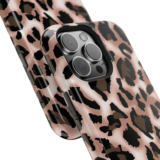 Funda para iPhone con estampado de leopardo y manchas