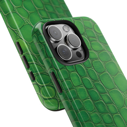 Glossy Croc | Green iPhone Case