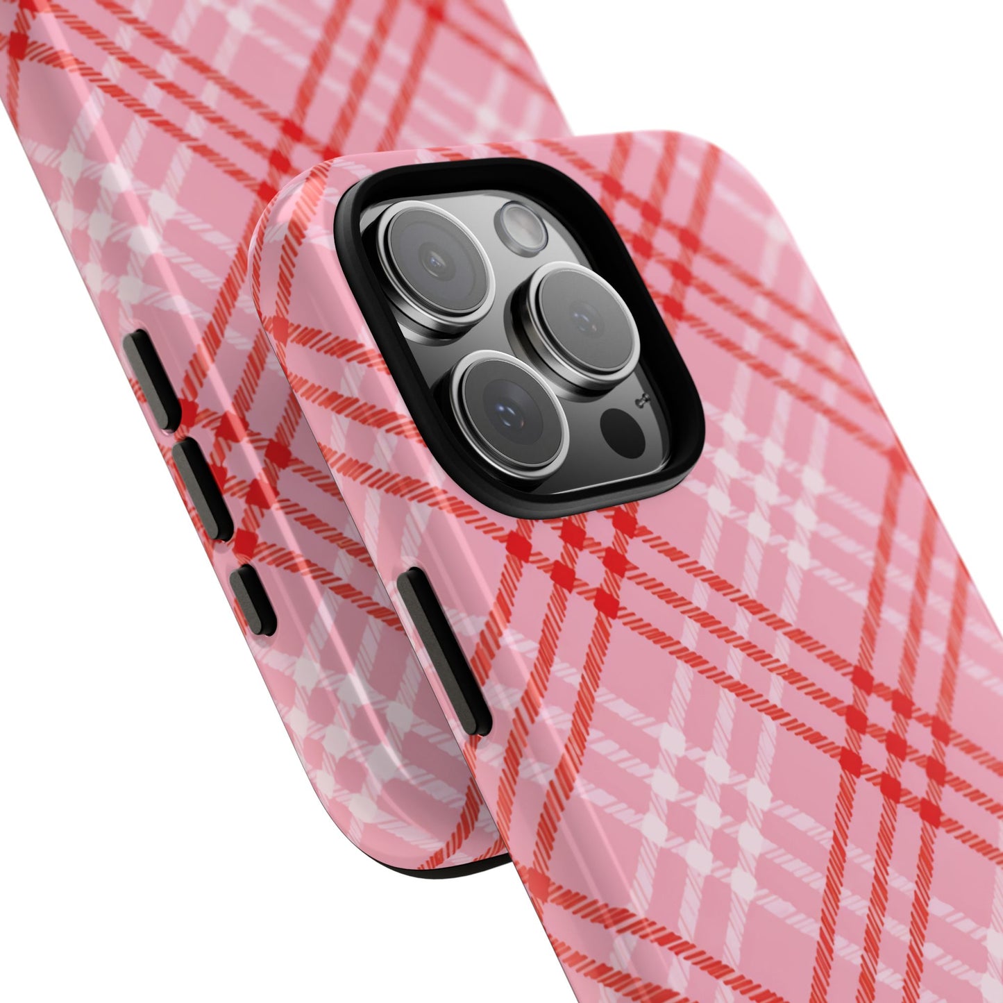 Chanelle | Pink Plaid iPhone Case