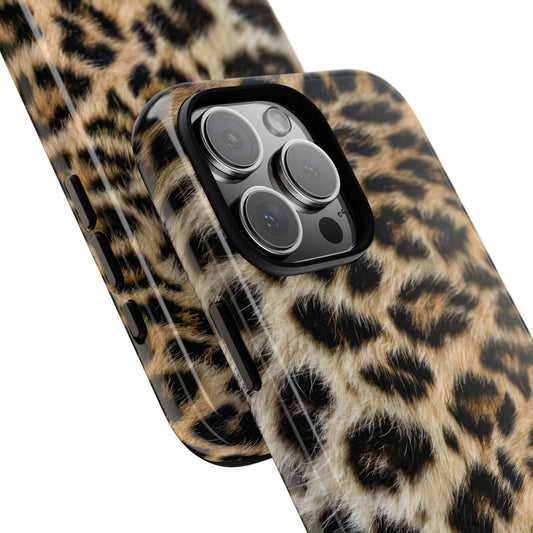 Estuche para iPhone con estampado de leopardo marrón y estilo urbano chic