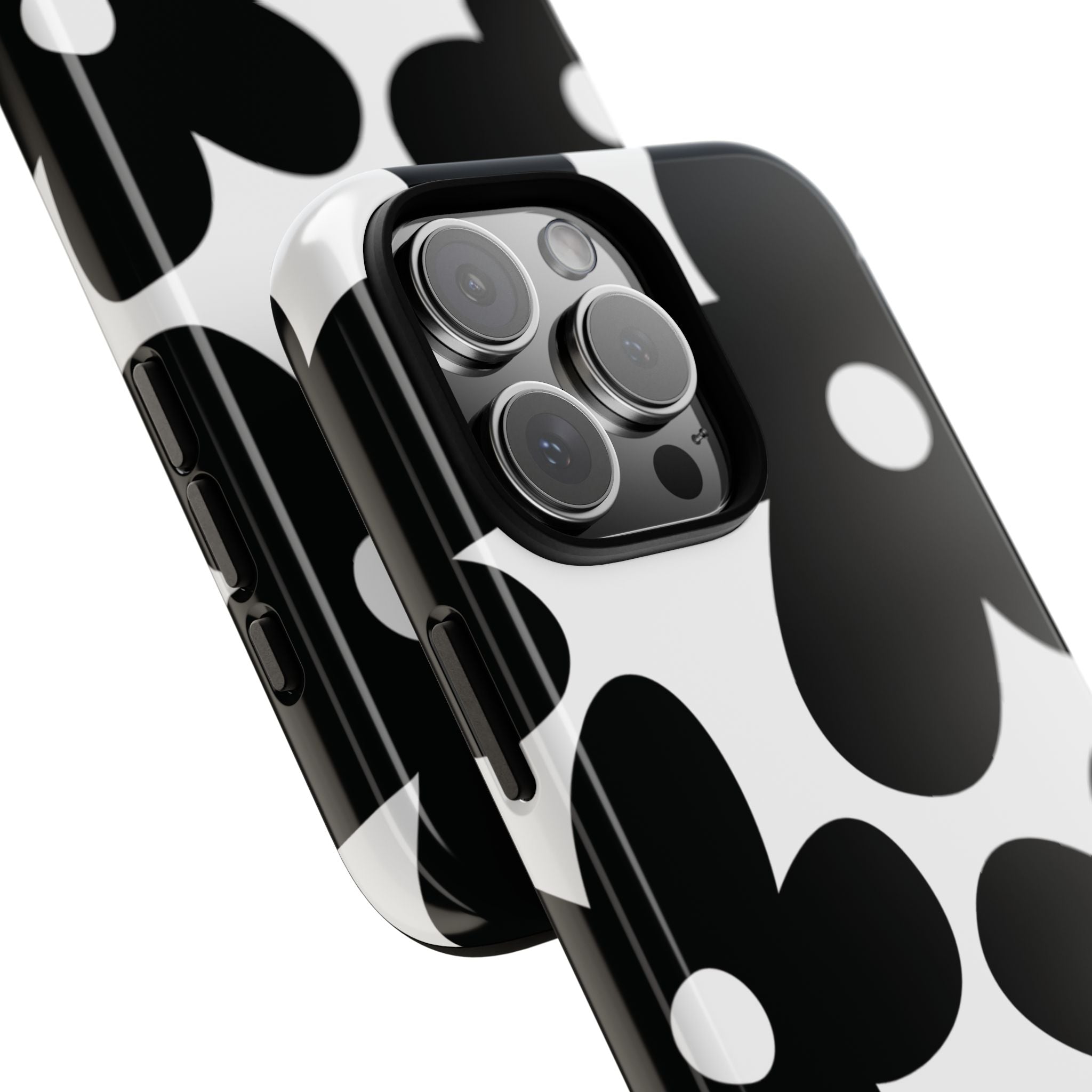 Y2K Daisy Black Flower iPhone Case