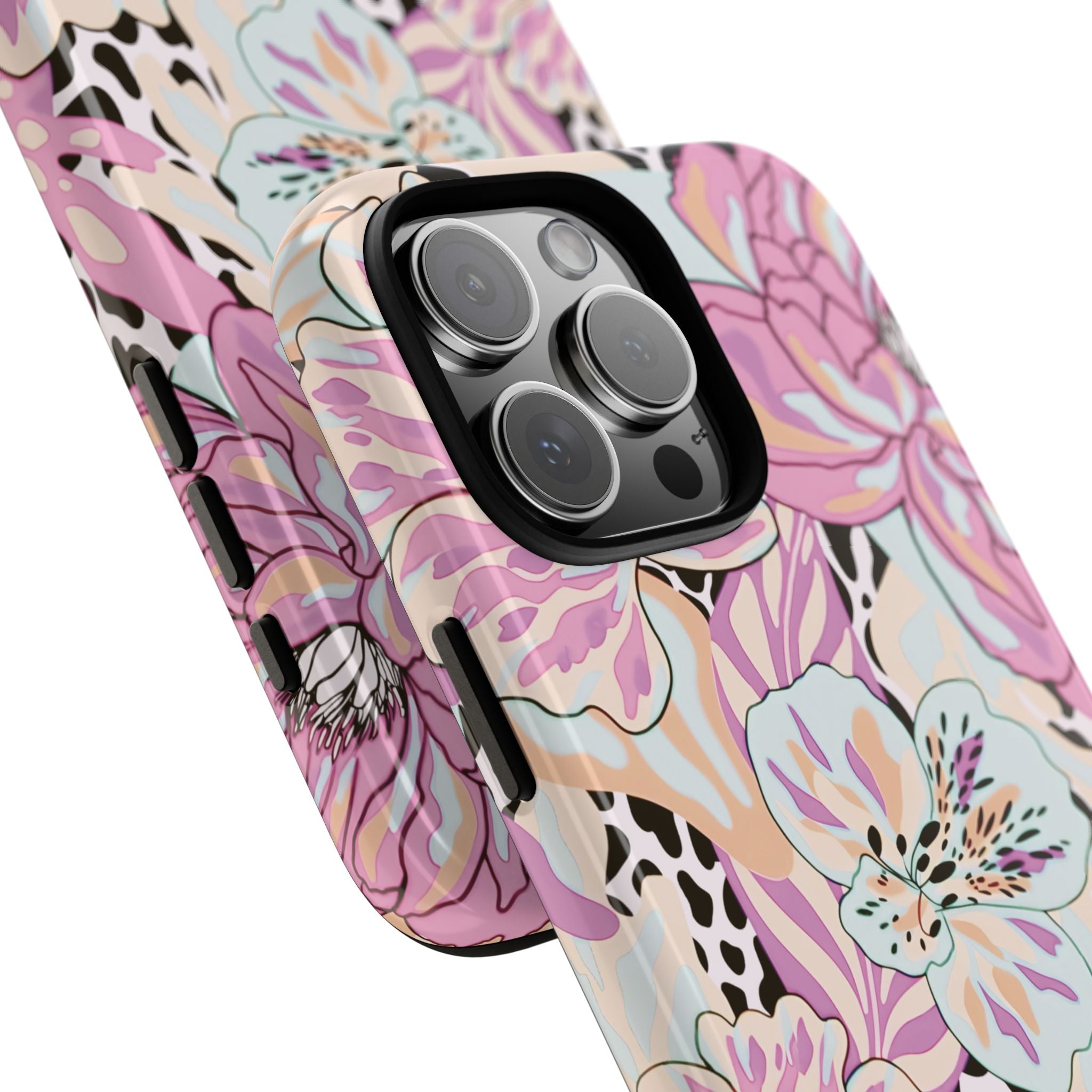 Leopard Lilies Floral iPhone Case