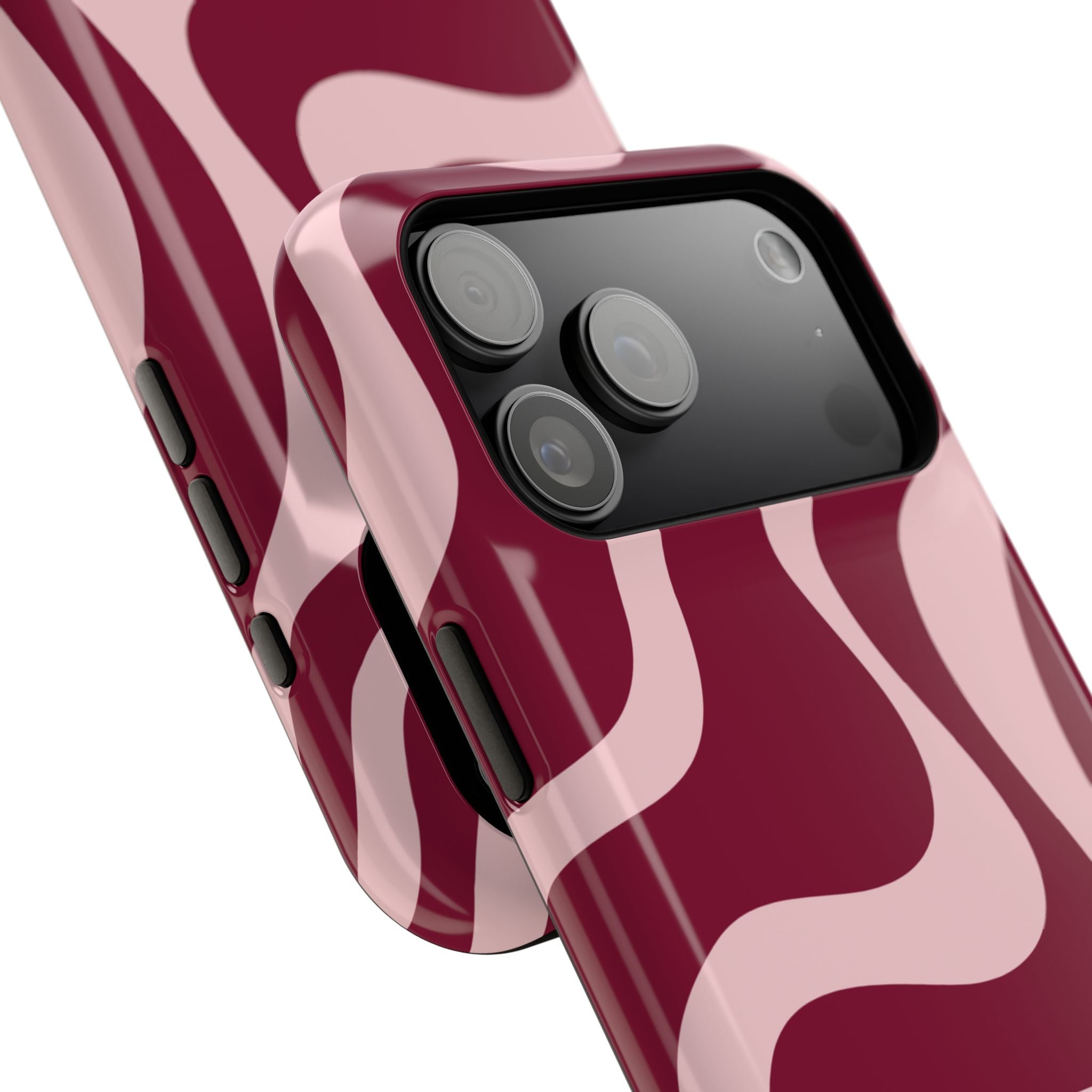 Burgundy Waves | iPhone Case