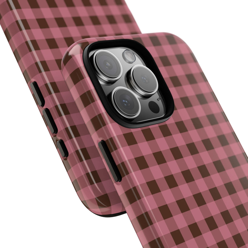 Rosy Gingham Phone Case