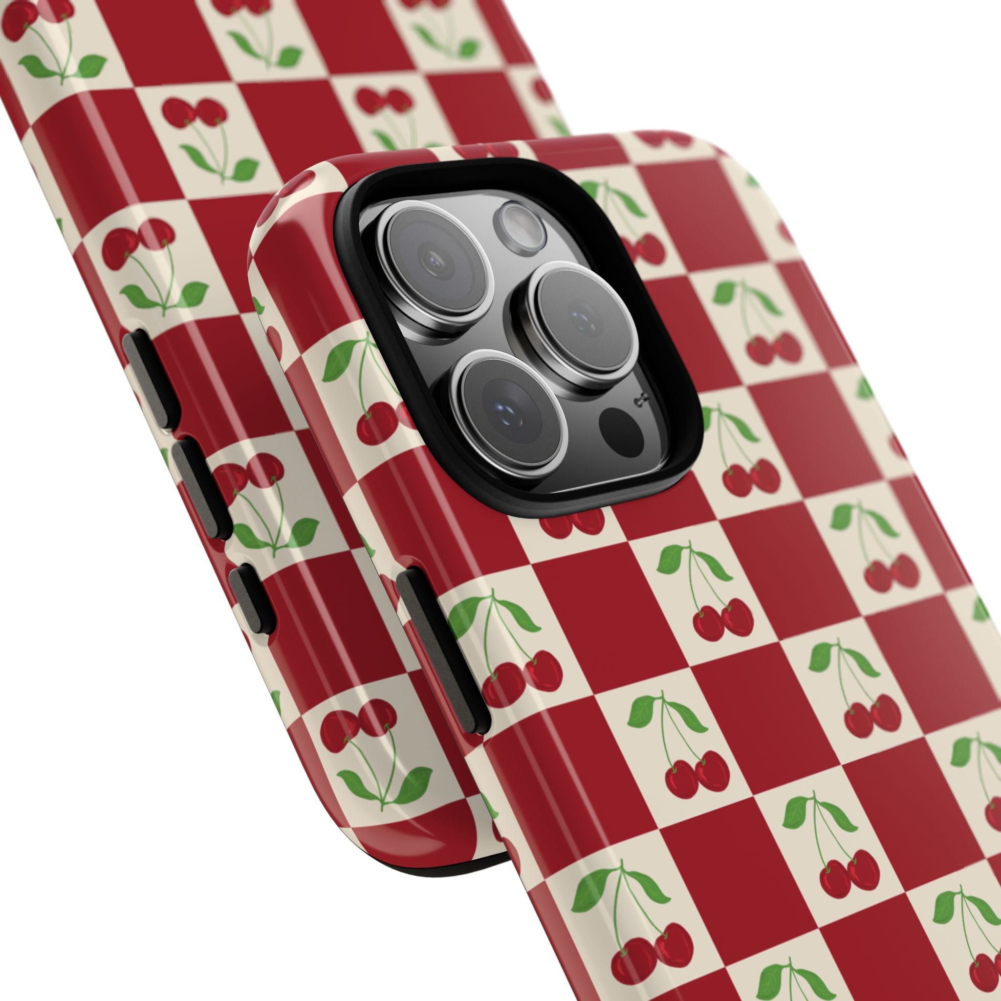Cherry Check Phone Case
