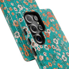 Teal Garden Floral Galaxy Case