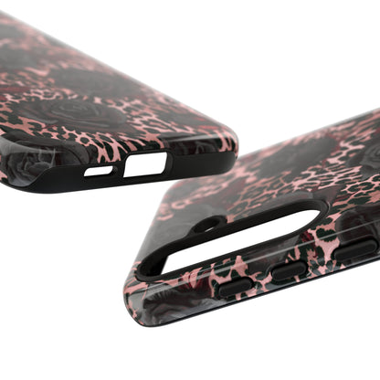 Midnight Rose | Pink Leopard Floral Case