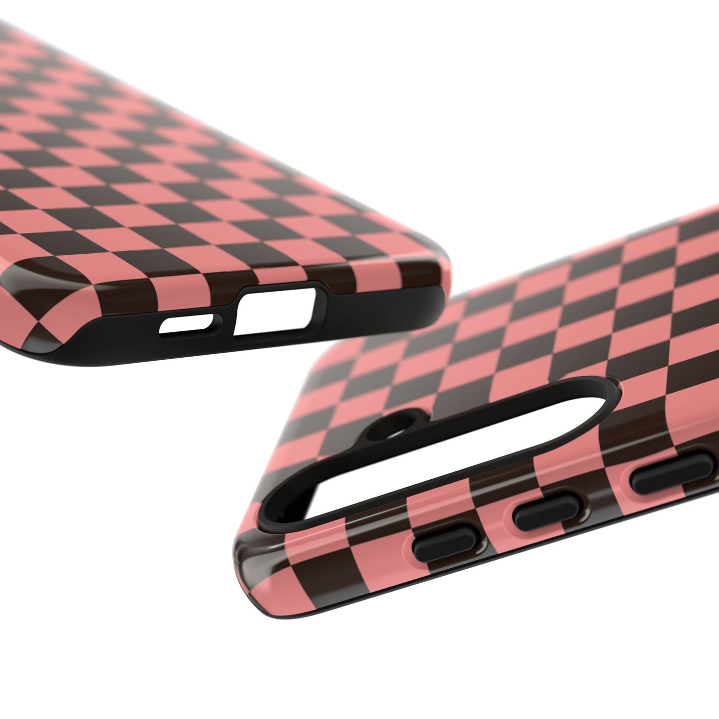 Checked Out | Pink & Brown Checkerboard Case