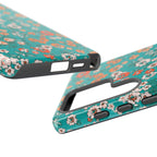 Teal Garden Floral Galaxy Case