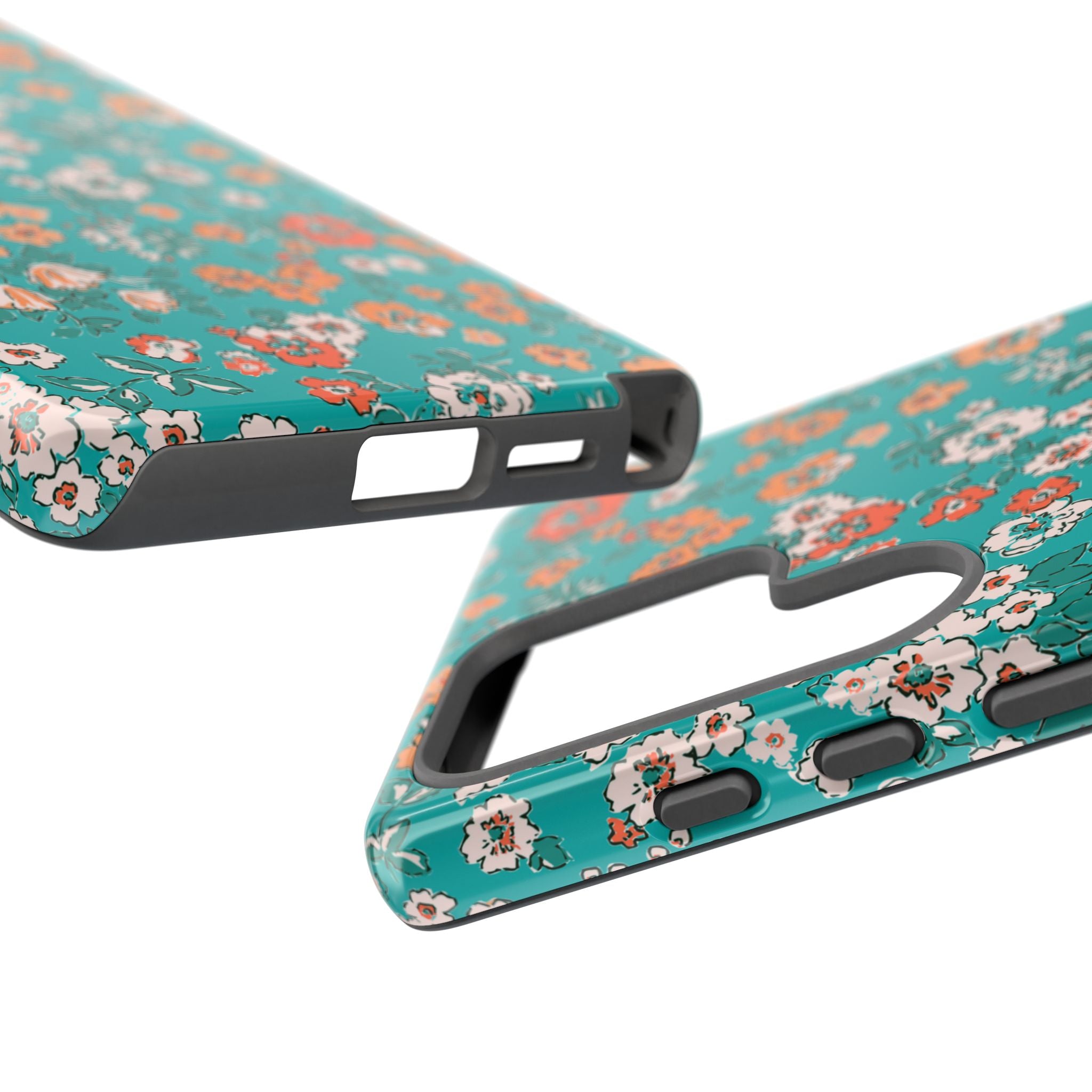 Teal Garden Floral Galaxy Case