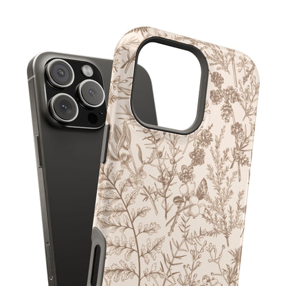 Coque iPhone Beige Botanical | Floral