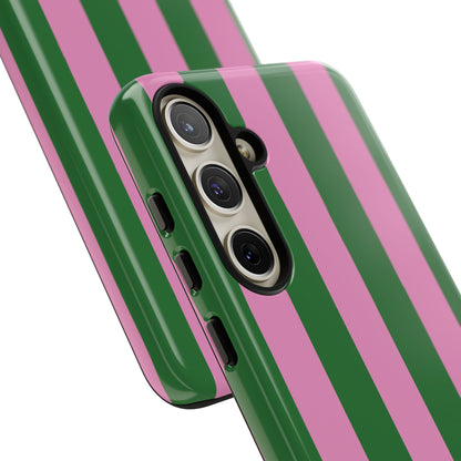 Retro Stripe | Pink & Green Y2K Case