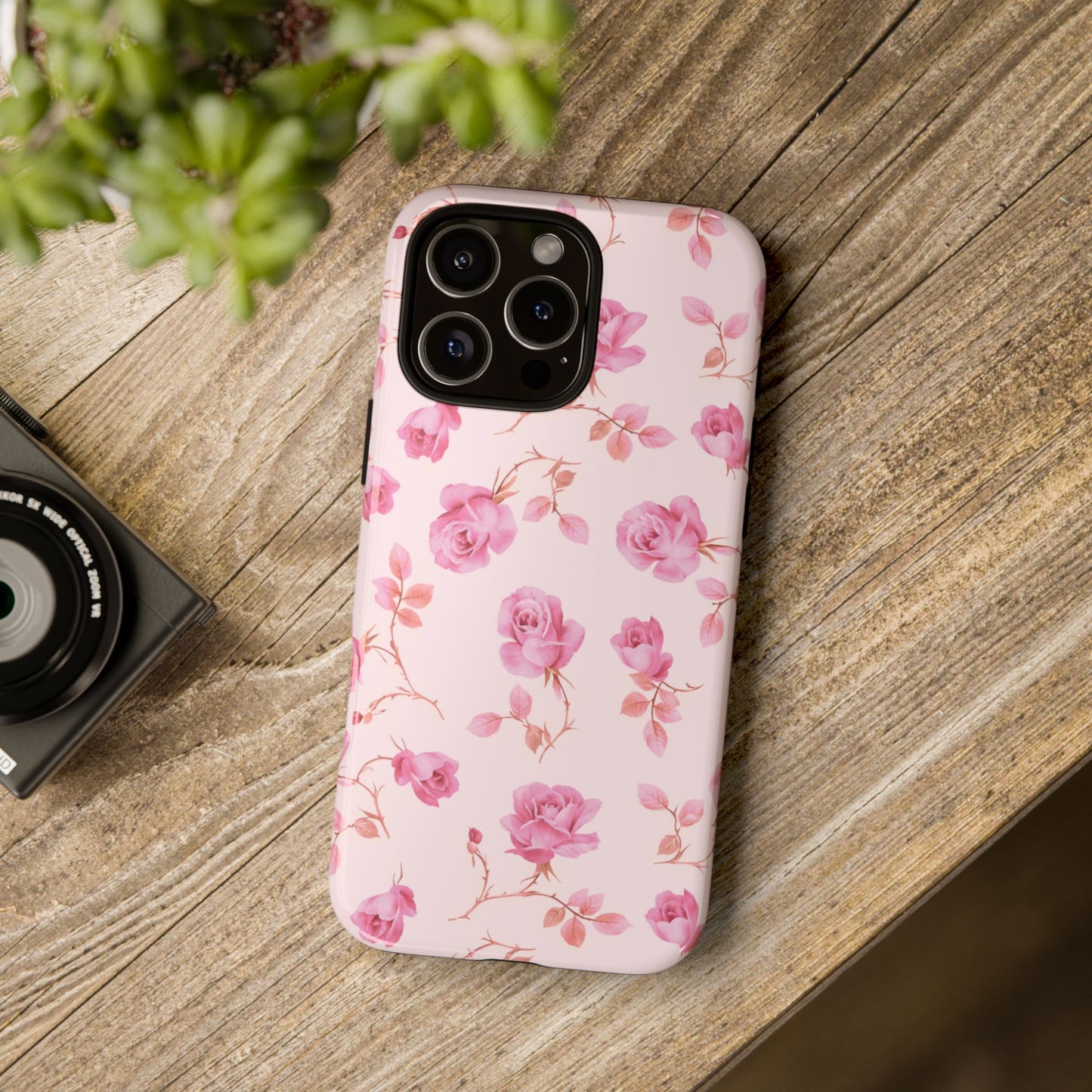 Coque iPhone à motif floral rose | Coquette