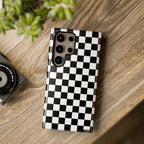 Skater Girl Checkerboard Galaxy Case