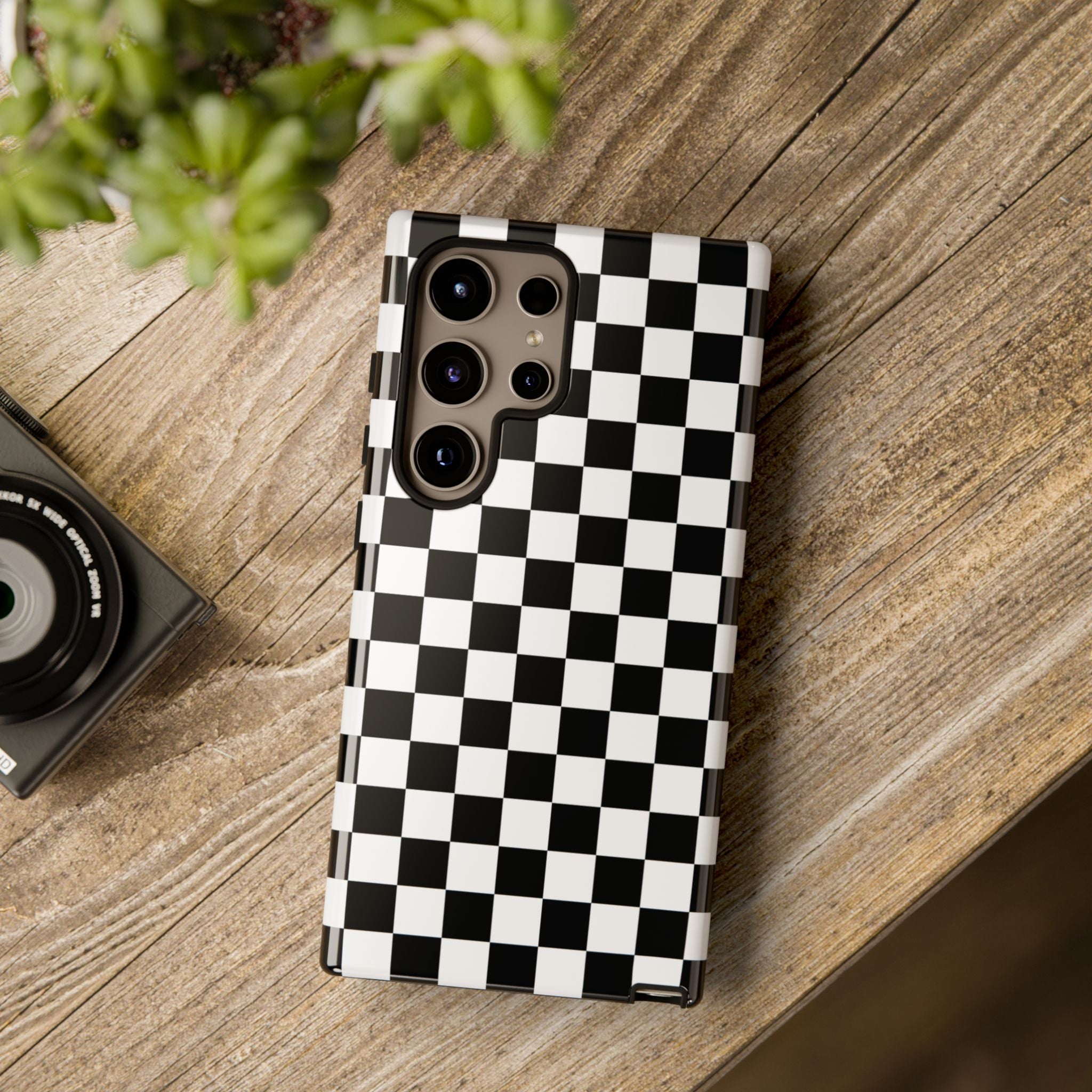 Skater Girl Checkerboard Galaxy Case