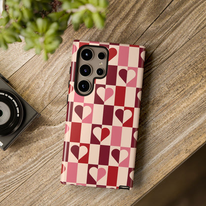 Funda Galaxy con corazones geométricos Devoted