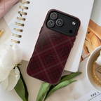 Trendsetter | Burgundy Plaid MagSafe Case