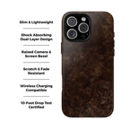 Espresso Brown Marbled iPhone Case