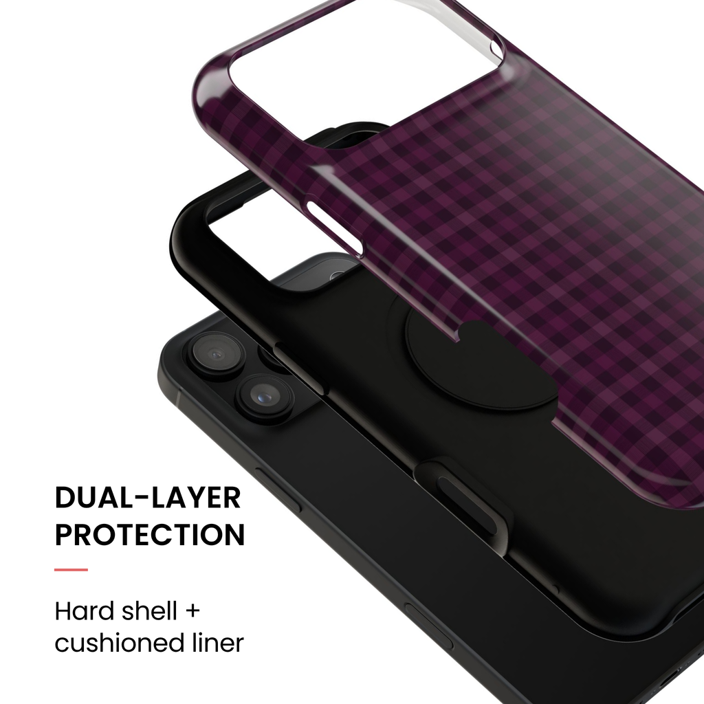 Plum Crush | Purple Plaid iPhone Case