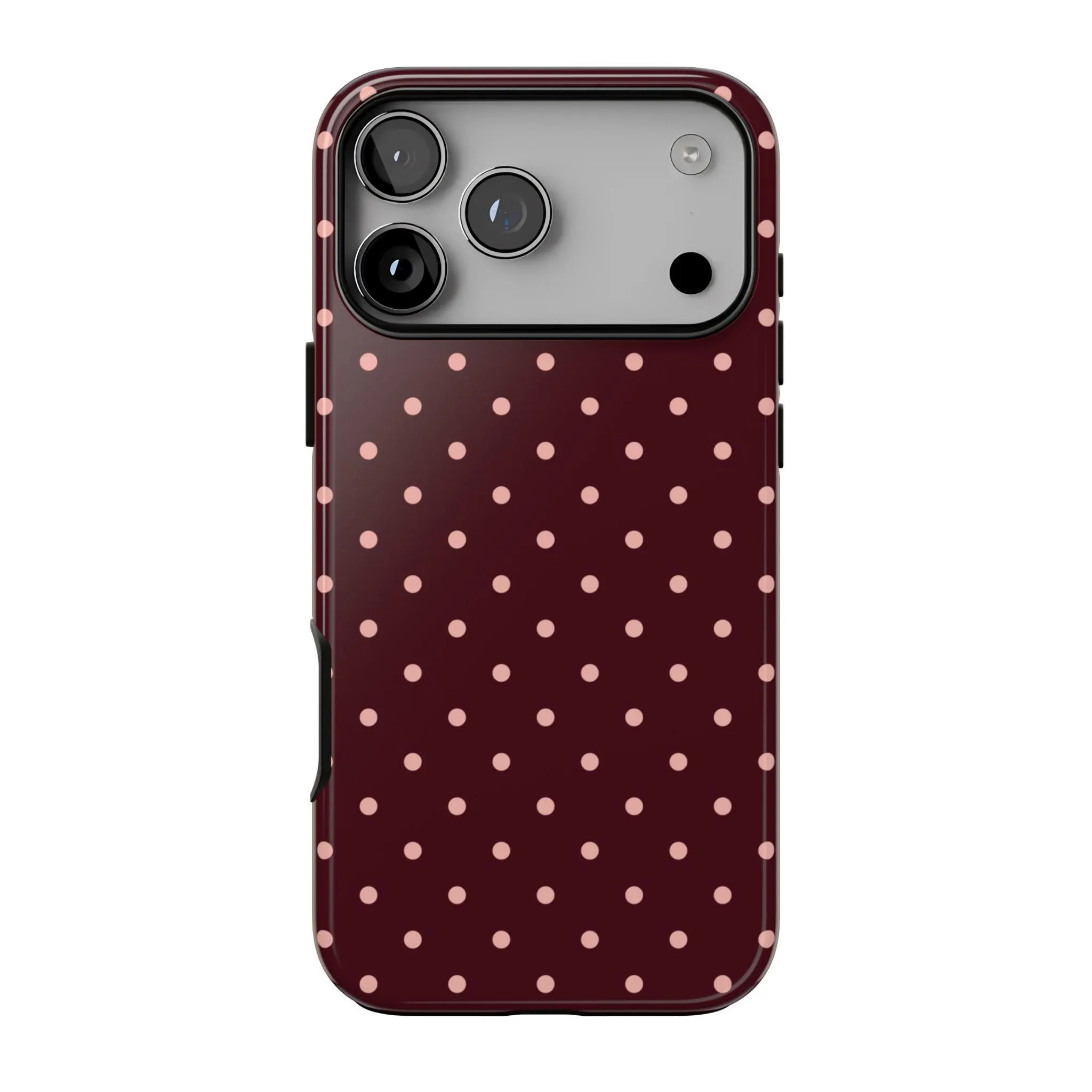 Pretty Please | Funda para iPhone con lunares burdeos