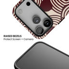 Retrograde | Burgundy Retro Abstract iPhone Case