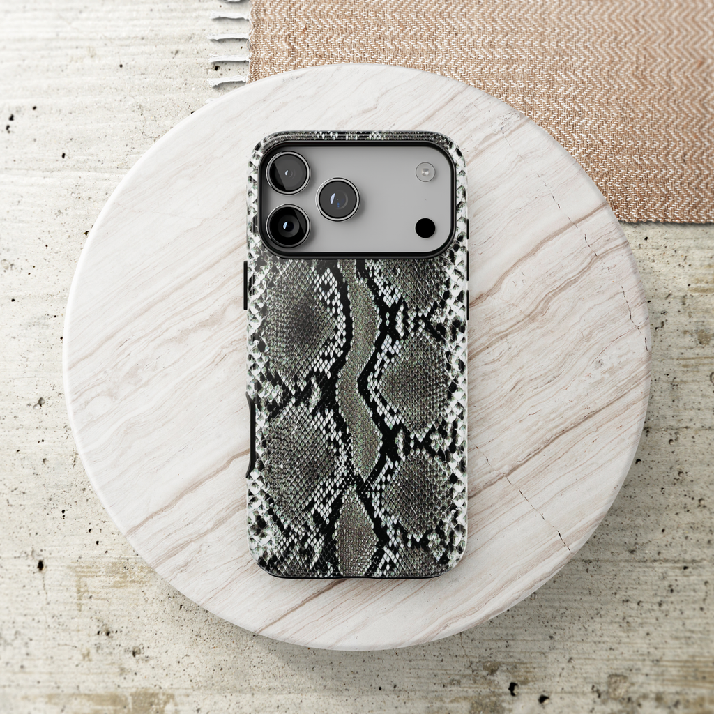 Cold Blooded | Gray Python iPhone Case