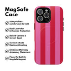 Estuche MagSafe con rayas rosas Very Cherry