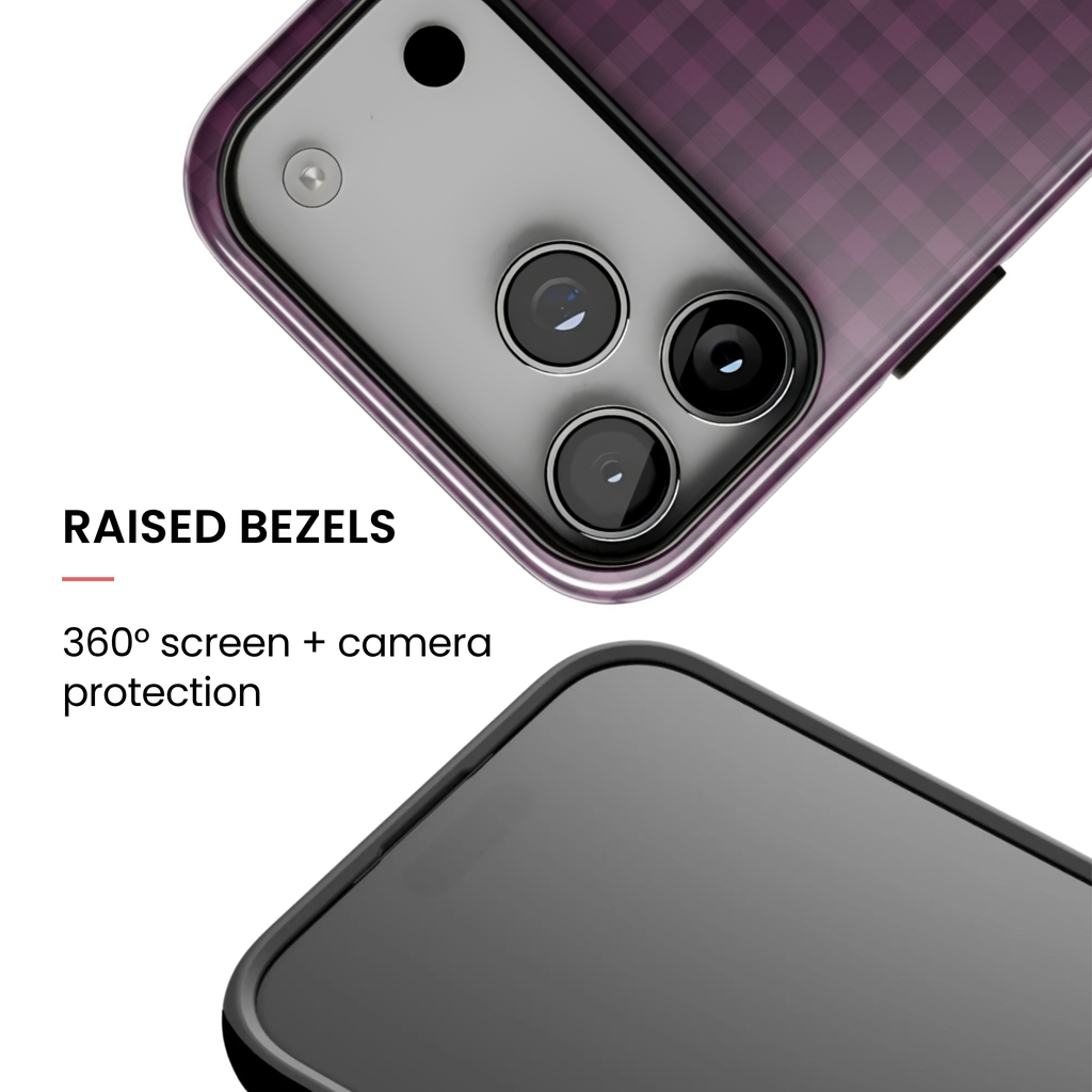 Plum Crush | Purple Plaid iPhone Case
