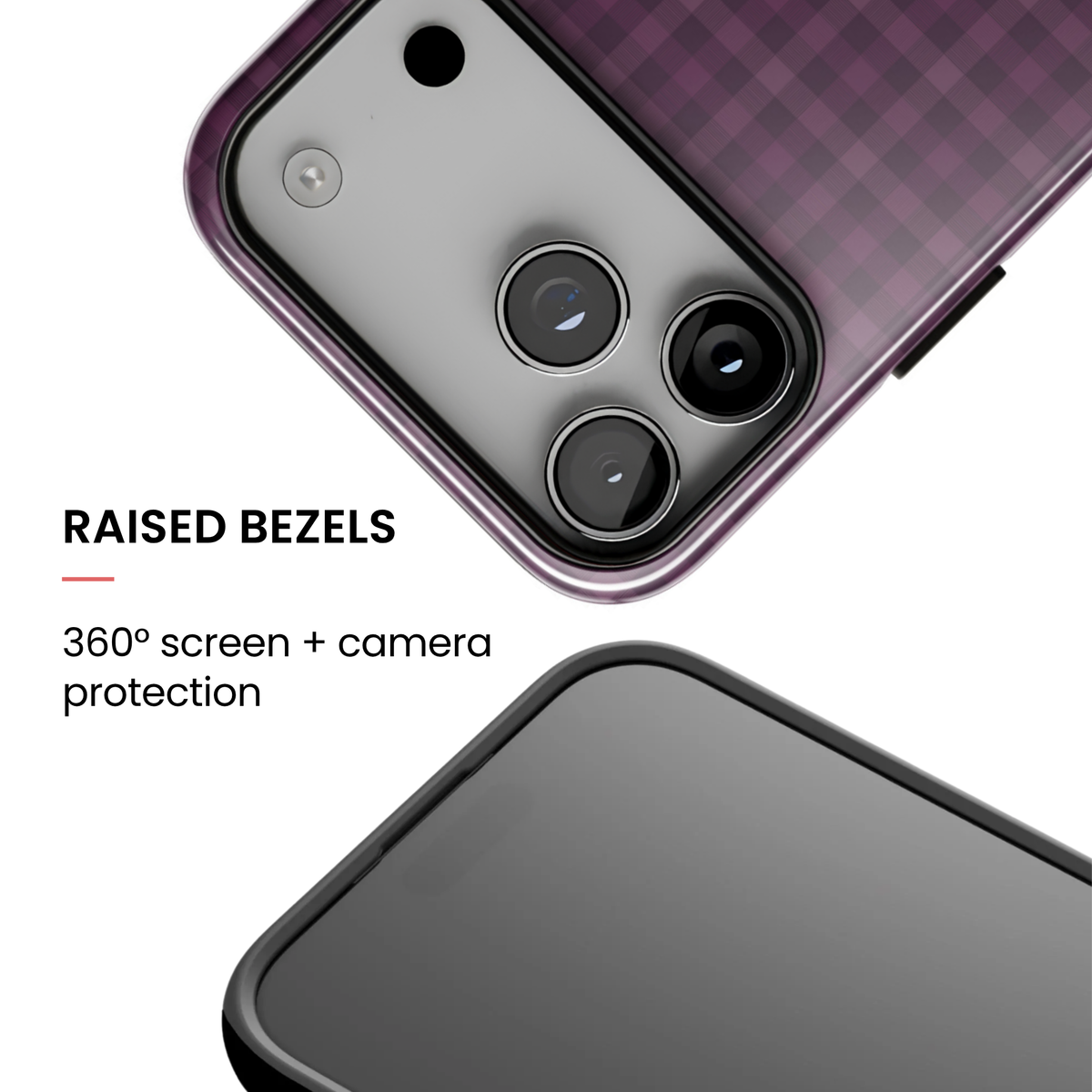 Plum Crush | Purple Plaid iPhone Case