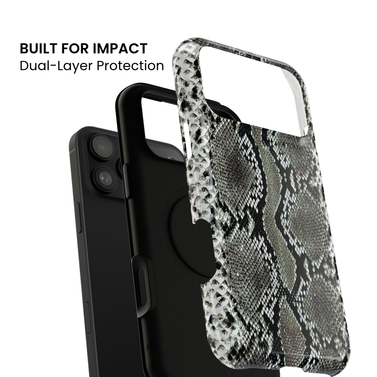 Cold Blooded | Gray Python iPhone Case
